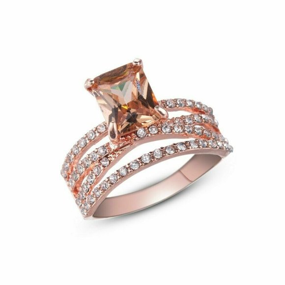NWOT Rose Gold Morganite Ring - Picture 4 of 14